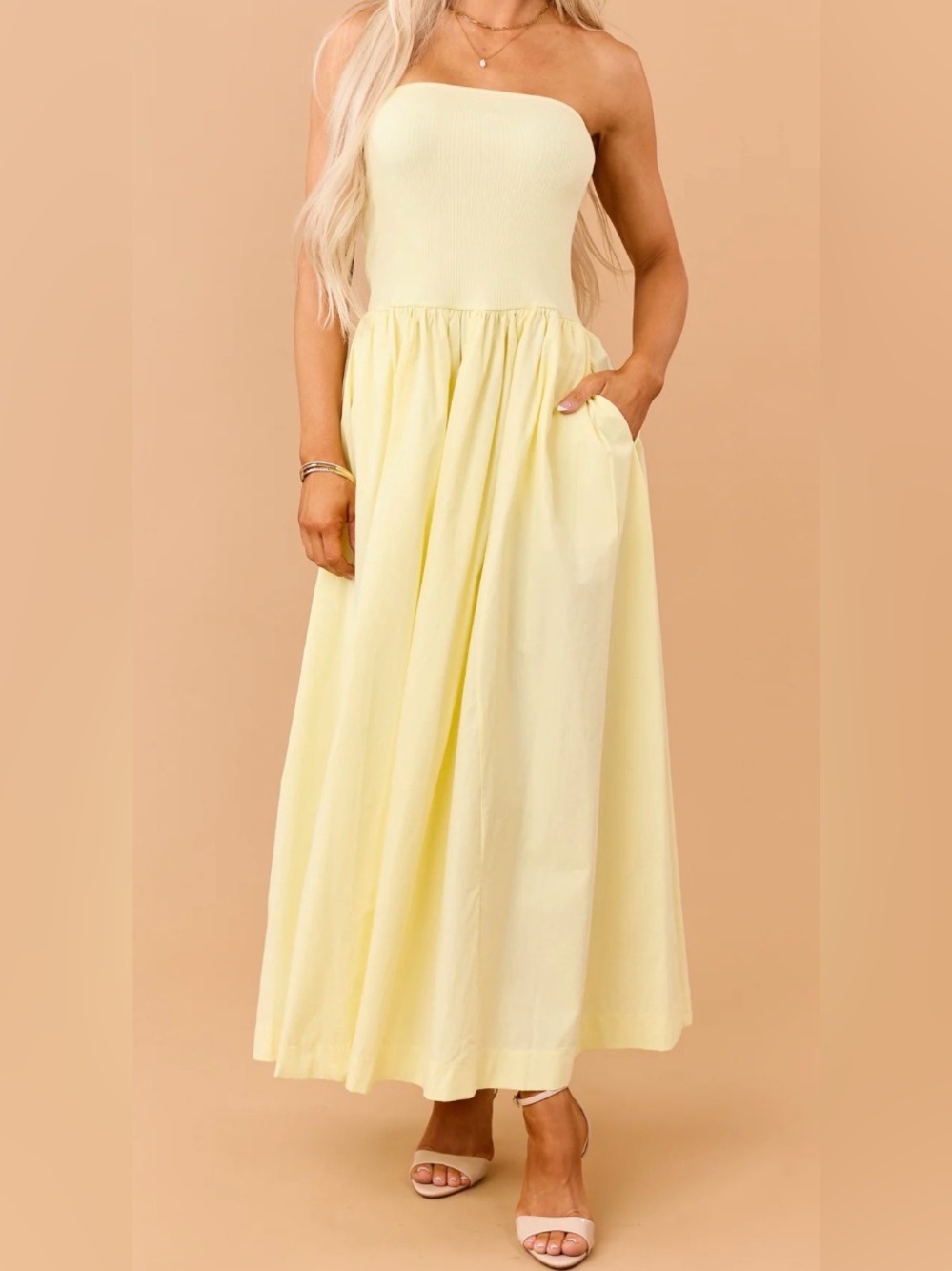 Double Zero Soft Pale Yellow Ribbed Top